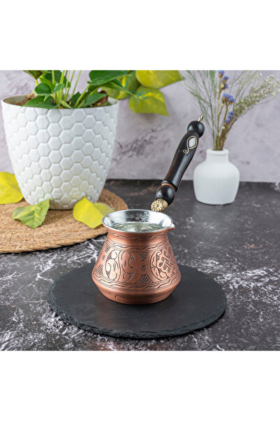 DMT COPPER HOME 4-Person Handmade Thick Copper Coffee Pot – Gaziantep Product...
