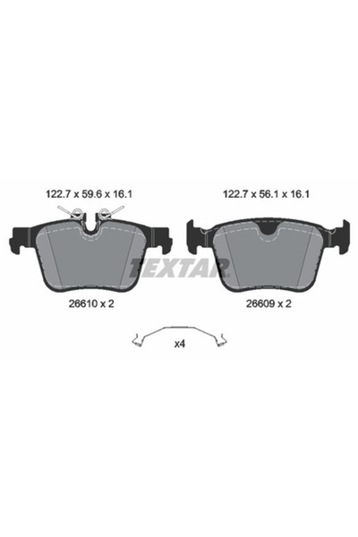 TEXTAR Set Placute Frana Frana Disc Volvo S90 2/V60 2/V90 2 Volvo Asia S90 20...