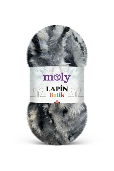 Moly Lapin Batik Tavşan Tüyü Dokulu Peluş Ebruli Örgü İpi 100gr - [Color No: ...