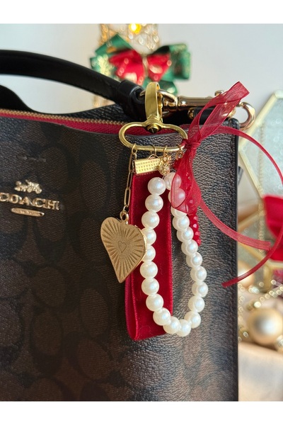 Nour Co Heart Pearl Bag Charm