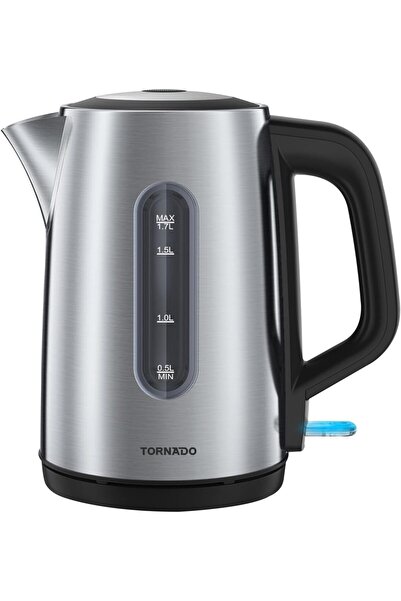 Tornado غلاية كهربائية من الفولاذ المقاوم للصدأ سعة 1.7 لتر، 2200 واط، 360 ° ...