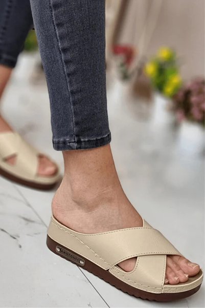 Wedell Salvador Women's Anatomical Orthopedic Comfort Model Slippers Lightweight Heeled Daily Outdoor Indoor Slippers