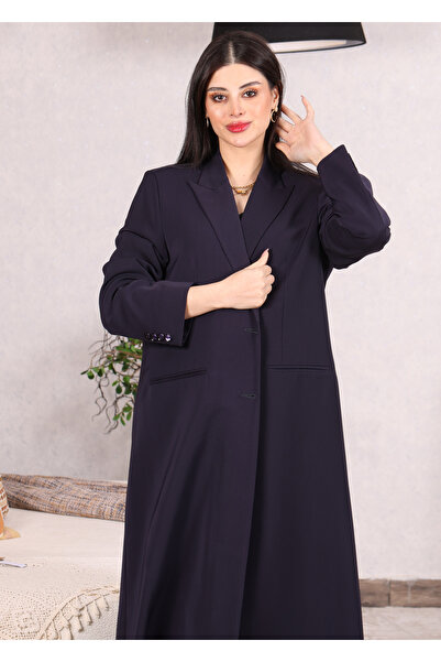 Generic Purple abaya in dark mauve crepe fabric, practical straight cut with ...