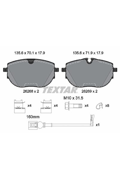 TEXTAR 2626801 Set plăcuțe de frână