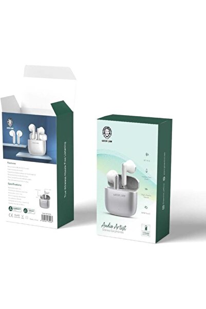 Green Lion Stereo Earphones - Silver