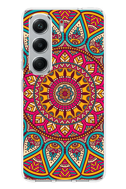 TechTree حافظة سيليكون متوافقة مع هاتف تكنو كامون مطبوع ماندالا