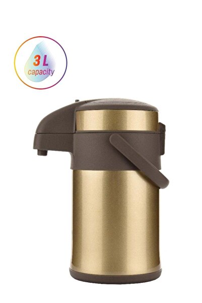SHAHA Stainless Steel Vacuum Flask 3L Gold
