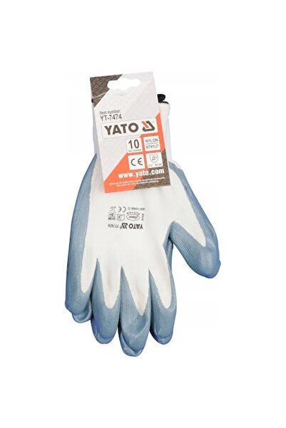yato Mănuși de lucru YT-7474, nailon cu protecție din nitril, mărimea L
