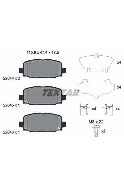 TEXTAR 2284401 Set plăcuțe de frână