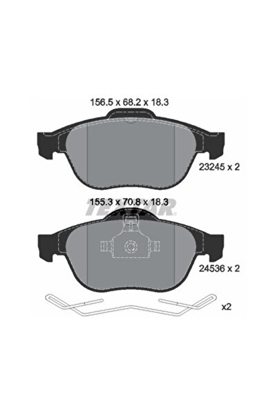 TEXTAR Set Placute Frana Frana Disc Renault Grand Scenic 2 2004-2009