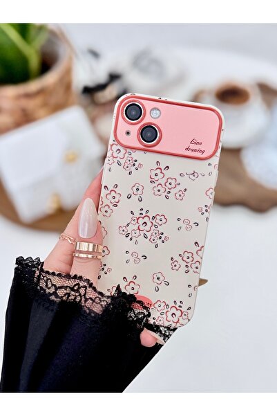 Go Aksesuar iPhone 13 and iPhone 14 Compatible Plating Camera Print Mini Flow...