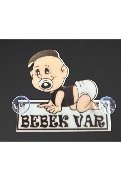 MEGAHAWK Arabada Bebek Var Araba Stickeri Fanatik Bebek Pleksi Vantuzlu