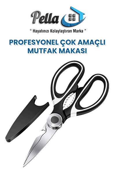 pella Paslanmaz Çelik Mutfak Makası Çok Amaçlı Fonksiyonlu