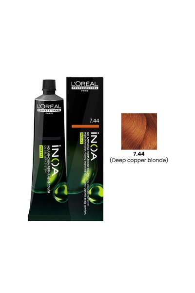 L'Oréal Professionnel Paris iNOA Hair Color 60g 7.44 Deep Copper Blonde Lorea...