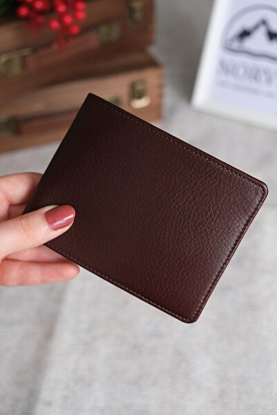 Norvi Leather Genuine Leather Wallet with Coin Compartment Brown 1032