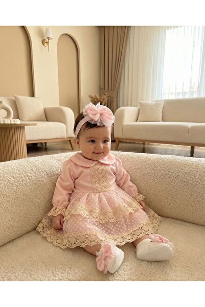 Numix Baby Kids فستان دانتيل للفتيات الصغيرات، طقم فستان فاخر، ملابس لحديثي ا...