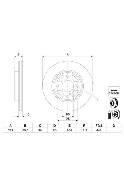 Bosch Спирачен диск