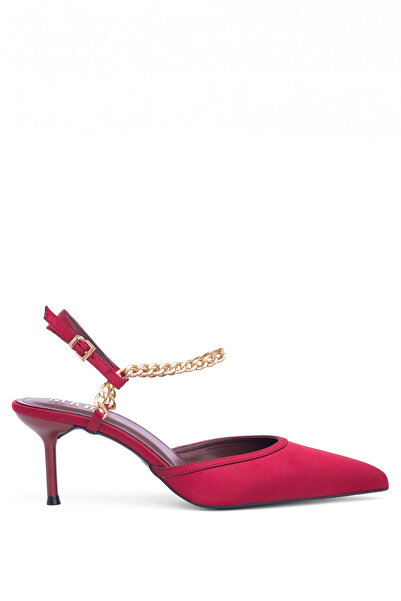 MARY Chain Detailed Pointed Toe Thin Heel Women's Stiletto Shoes