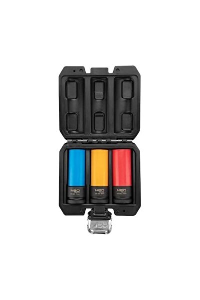 NEO Set chei tubulare de impact pentru jantă din aluminiu, 1/2", 3 bucăți, 17...