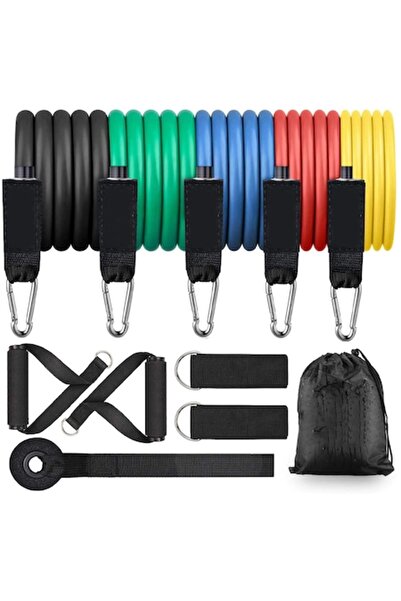 OEM Set de antrenament Zenino - Extensor cu 11 accesorii, 5 benzi elastice, 2...