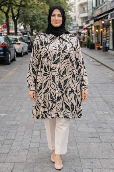 Nilay Plus Size Viscon Shirt Tunic