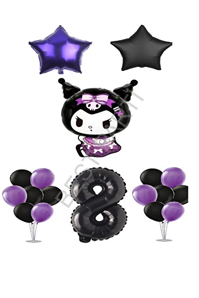 BEST PARTİ Best Kuromi Stand Figure Starry Birthday Party Set Age-8