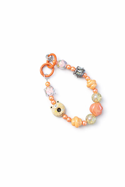 Beksy Accessory Pastel Figürlü Boncuklu Telefon Tutacağı - Sevimli Donut & Ha...