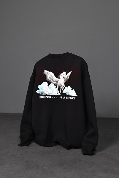 Slatra Чоловічий чорний оверсайз-светр Being Noble