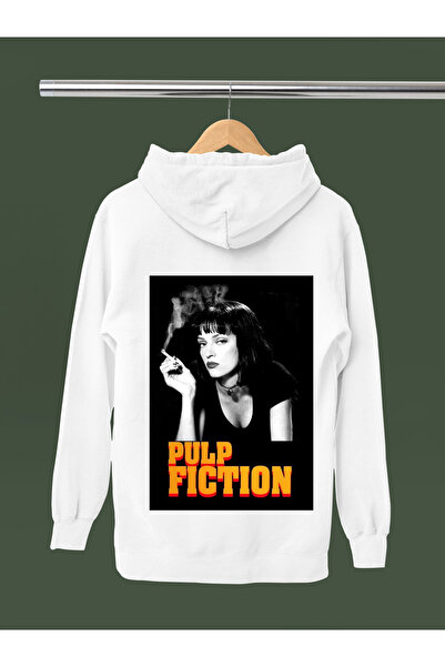 MAGORS Pulp Fiction Printed Cotton Long Sleeve Fleece-Lined 3 Yarns Hooded Sw...