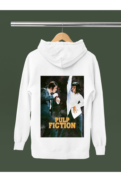 MAGORS Pulp Fiction Printed Cotton Long Sleeve Fleece-Lined 3 Yarns Hooded Sw...