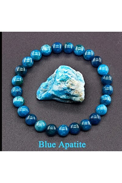 best bioenerji taş terapi Apotite Natural Stone Bracelet 8 mm & Intention Rocker