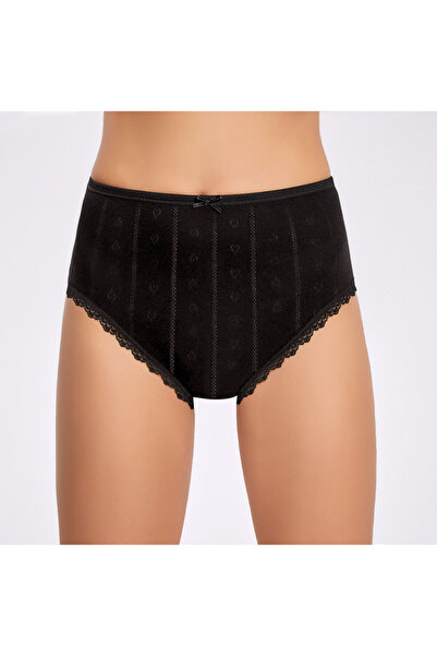 İlke Femei, bumbac 100% , Motiv inimă colorată (jacquard), dantelă, 6-bucăți ...