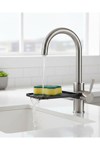 ZERO LAND حامل إسفنج مثبت على الحنفية من LVSQVR مع ميزة التنقيط (165510) منظم...