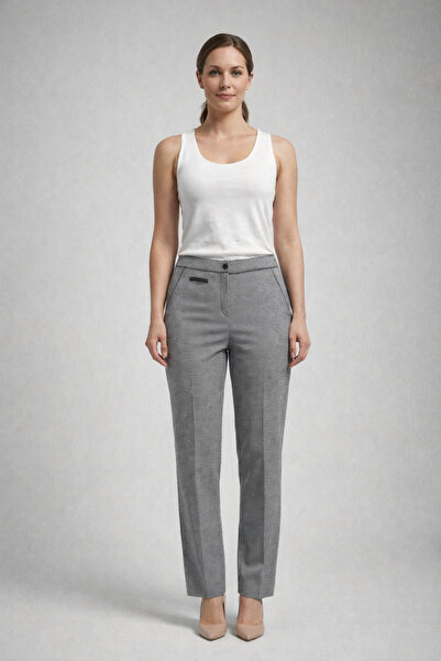 GARNİ Панталони с редовен крой и мотив на жабешки крака