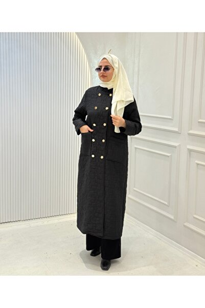 ottoman wear Kruvaze Yaka Kapitone Büyük Beden Kap OTW5191