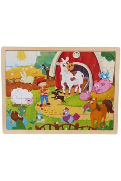 BRF BezSell Tahta Puzzle 48 Parça Çiftlik Hayvanları Byk. 1027645