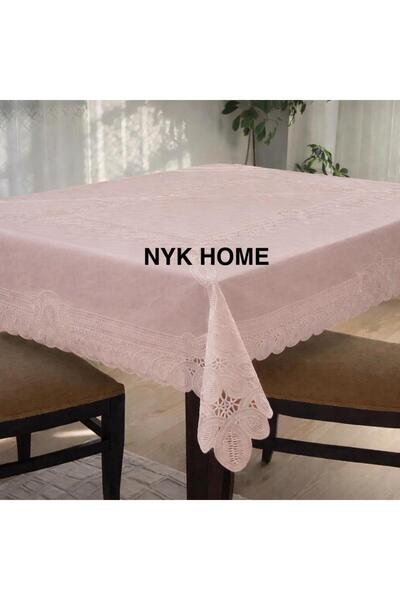NYK HOME Față de masă din pânză de ulei cu aspect de dantelă, masă din PVC