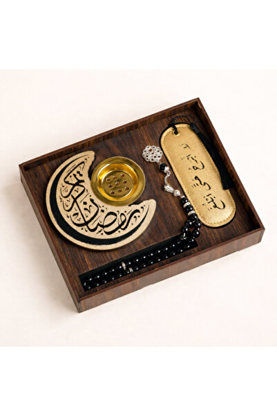 GIFT 6 Boxes with Wooden Incense Burner and Leather Cover
