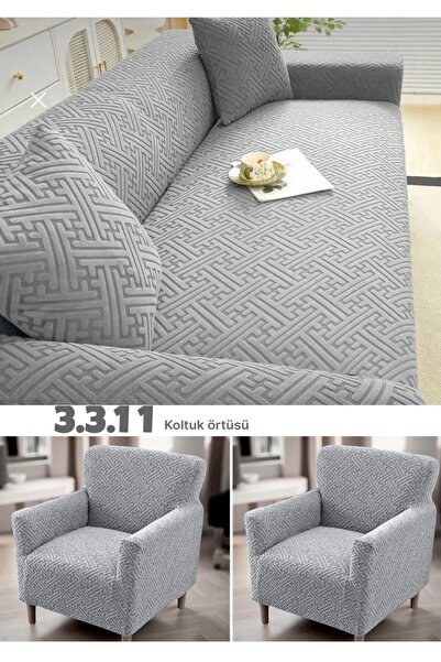 hansaray JAKARLI ANAHTAR DESEN Koltuk Kılıfı Koltuk Örtüsü 3 3 1 1 TAKIM ŞEKL...