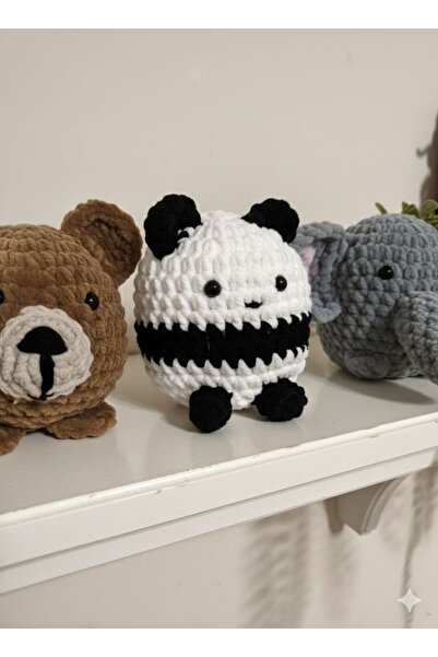 Patiska Tasarım مجموعة من 3 دمى أميجورومي مصنوعة يدويًا من خيوط المخمل على شك...