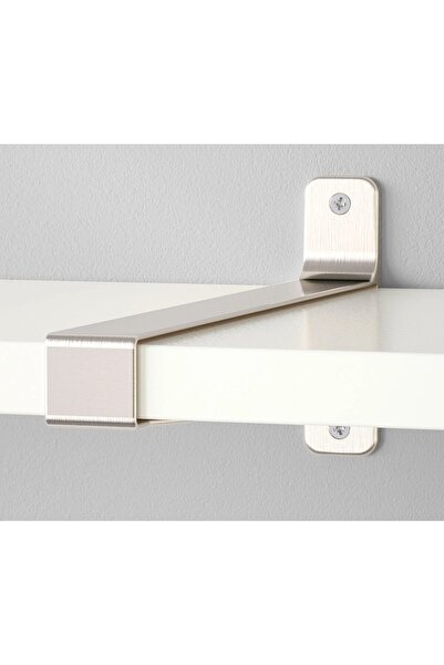 IKEA QUİCK Çift Taraflı Metal Duvar Rafı Ayağı 30x12x3 Cm Raf Desteği Gri Renk