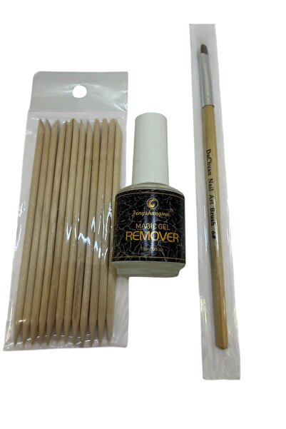 FSM SET Magic Gel Remover 15 ml,+set 10 Betisoare Portocal si Pensula Profesi...