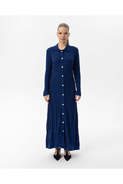 erk giyim 10 Pearl Button Knitwear Dress