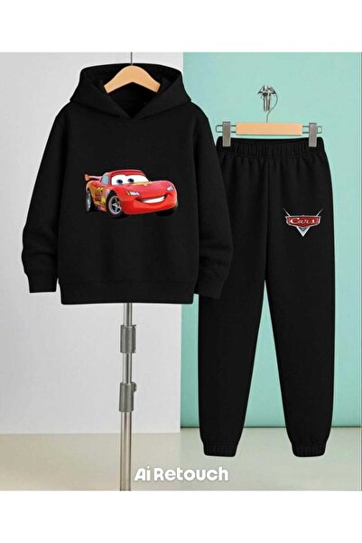 Nice Clothes Παιδικό Σετ Φόρμας με Κουκούλα UNISEX RED SMILING CAR