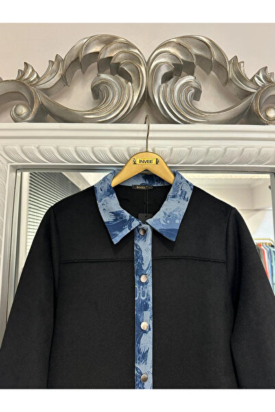 Invee Kaşe Top Coat - Black