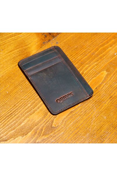 QEEY'S Card Holder Chestnut 8+1 Compartments