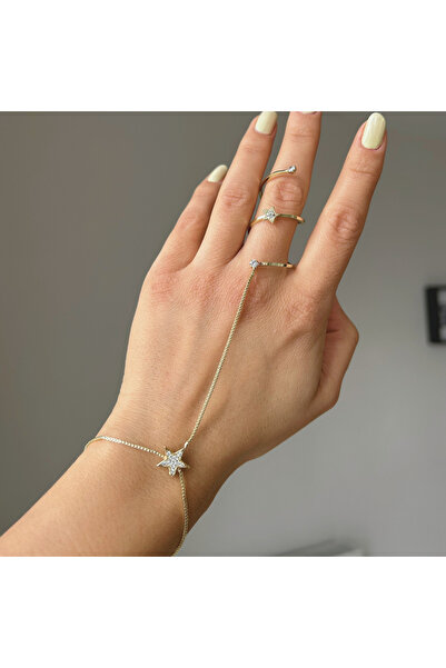 Madame Deco & Takı Madame Yüzük Kombinli Şahmeran Bileklik – Zincir Detaylı K...