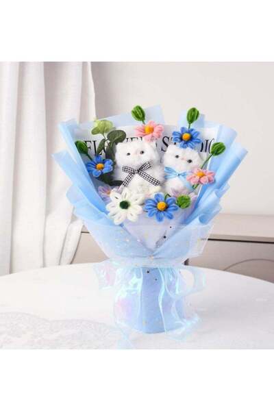 Generic BLOSSOM KITTY BOUQUET-BLUE