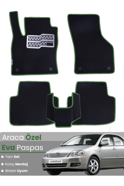 stiloto طقم دواسات EVA متوافق مع تويوتا كورولا E120 سيدان (2000-2007) - دواسا...