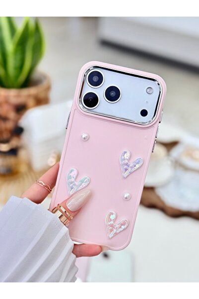 Go Aksesuar iPhone 17 Promax Compatible Pink Stone Heart Toy Design Silicone ...